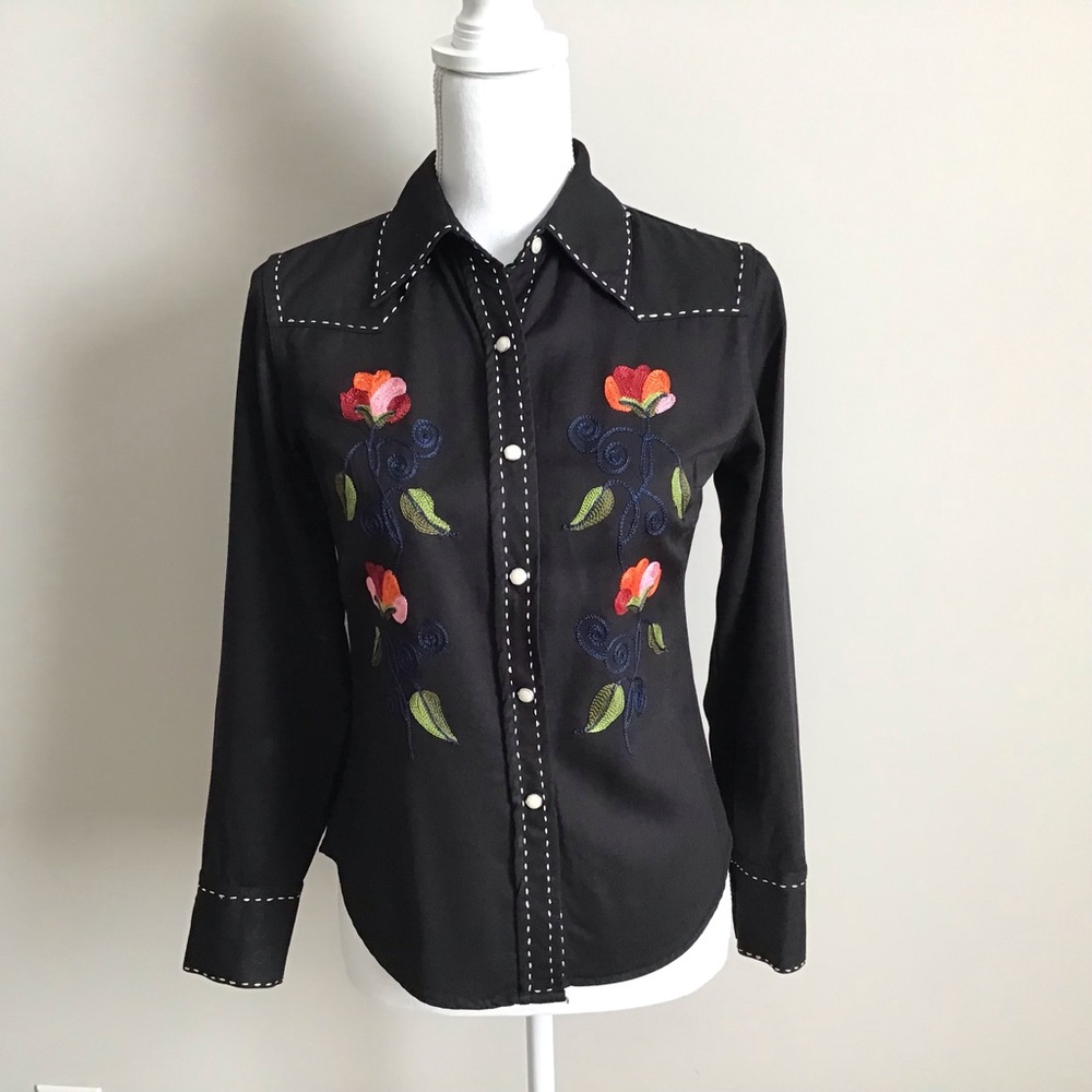 RARE Early 2000s Vintage Western Embroidered Shirt ASO Lorelai in Gilmore Girls - Picture 7 of 12